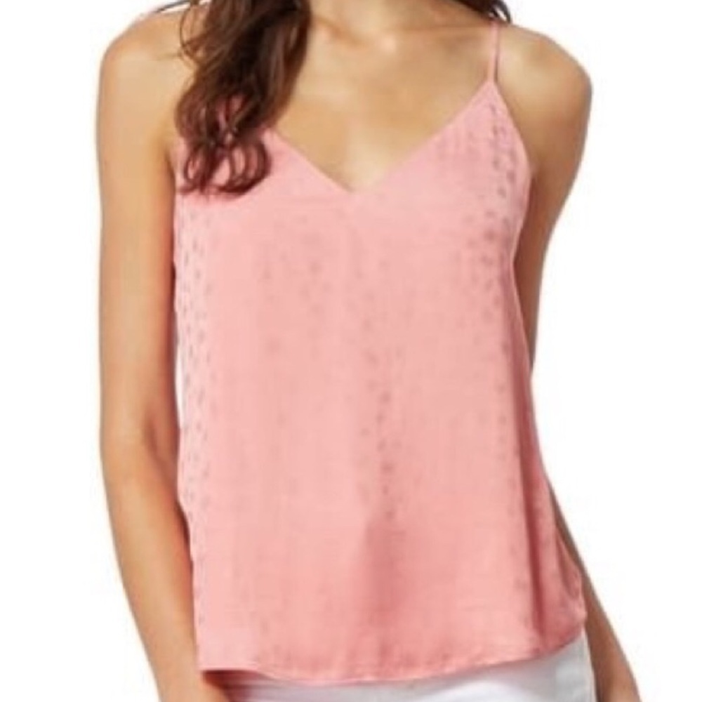 Habitual Women XS Peach Blossom Dot Print V-Neck Ella Split Back Camisole NWT